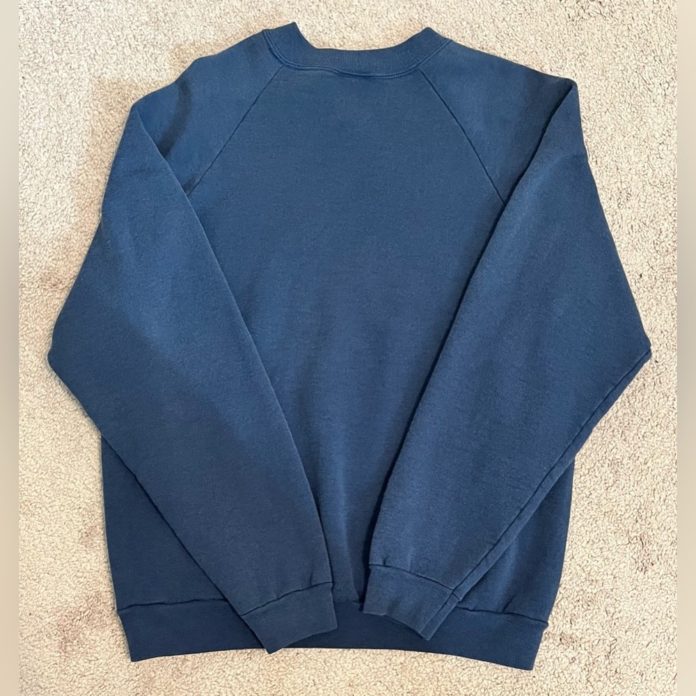 Screen Stars Blue Continental Waterways Logo‎ Sweater Size Large Vintage - Picture 4 of 4
